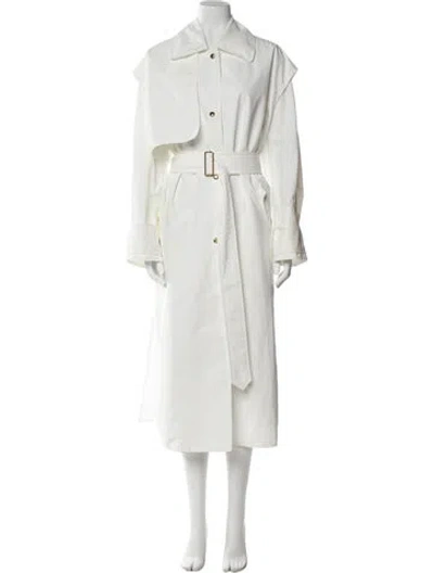 Pre-owned Moncler Genius Trench Coat In White