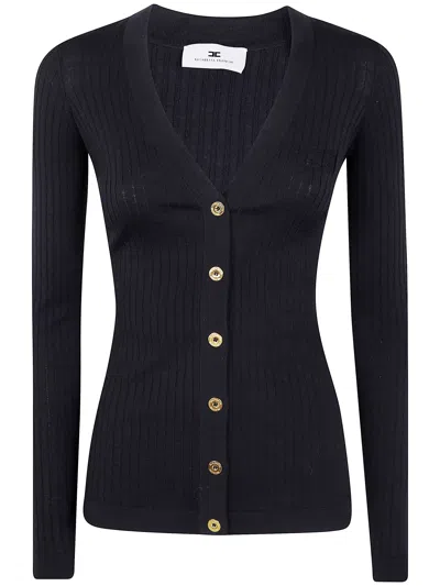 Moncler Genius Tricot V Neck Cardigan In Blue