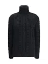 Moncler Genius Turtleneck Sweater By Moncler X Ee72 By Edward Enninful In Merino Wool In Black