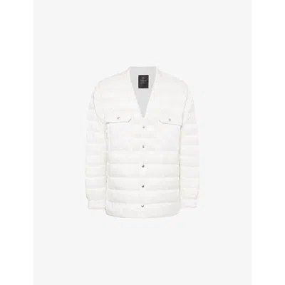 Moncler Genius Quilted Down V-neck Jacket In White