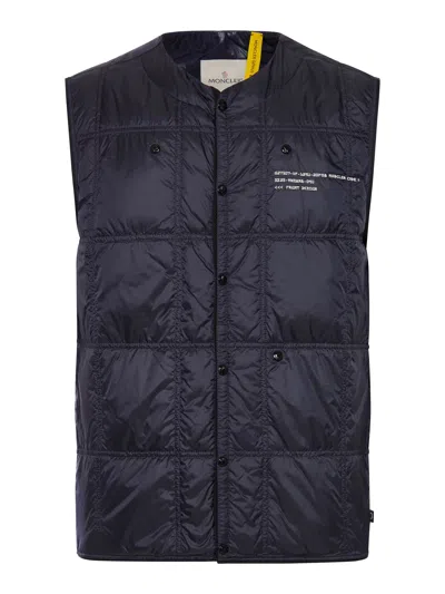 MONCLER GENIUS VAILE VEST RECYCLED MATT LONGUE SAISON WITH QUILTING FRAGMENT