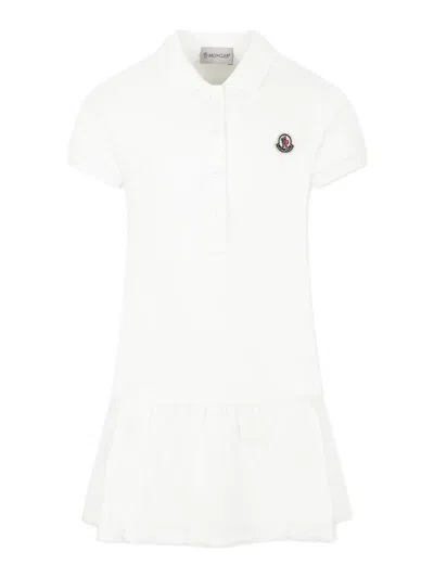 Moncler Genius Kids' Piquet Polo Dress In White