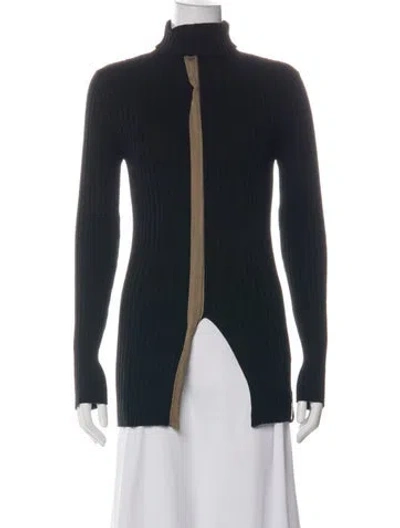 Pre-owned Moncler Genius Virgin Wool Turtleneck Sweater In Black