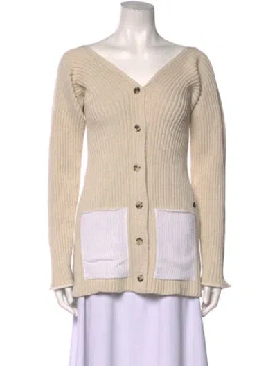 Pre-owned Moncler Genius V-neck Sweater W/ Tags In Neutral
