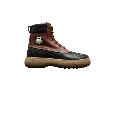 Moncler Genius W.g. Mid Leather Boots In Multicolour