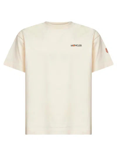 MONCLER GENIUS WHITE COTTON MONCLER X GILGA FARM T-SHIRT