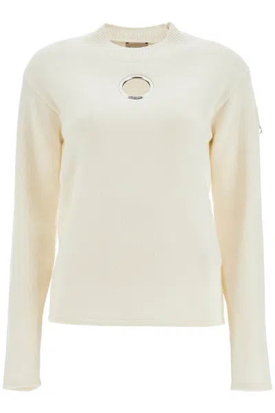 MONCLER GENIUS MONCLER GENIUS WHITE WOOL SWEATER