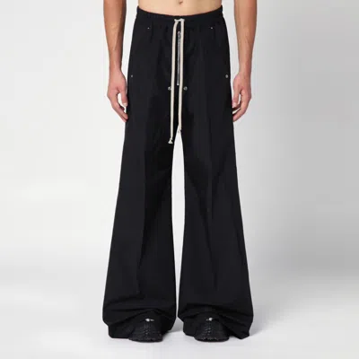 MONCLER GENIUS MONCLER + RICK OWENS WIDE BELA TROUSERS IN BLACK COTTON POPLIN