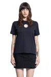 Moncler Genius Woman Black T-shirts & Tank Tops In Black