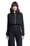 Moncler Genius Woman Black Vests In Black