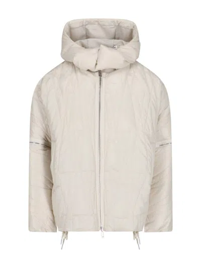 Moncler Genius Women's Hooded Puffer Jacket In White