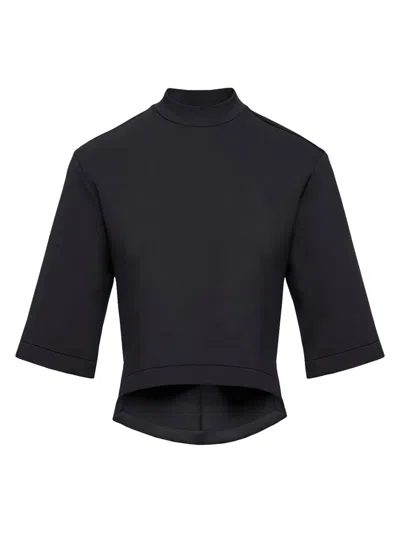 Moncler Genius Women's Moncler X Ee72 By Edward Enninful Crewneck In T-shirt In Neoprene In Black