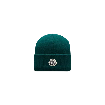 Moncler Genius Wool Beanie Green Size One Size