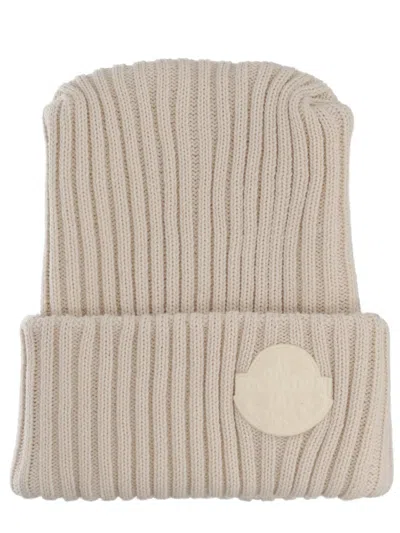 Moncler Genius Wool Cap In Neutral