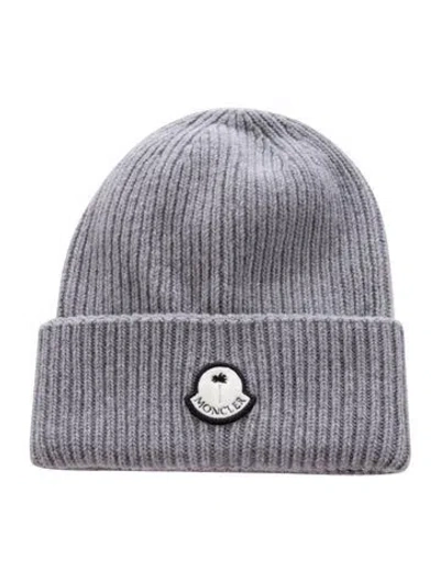 Pre-owned Moncler Genius Wool Knit Beanie In Gray