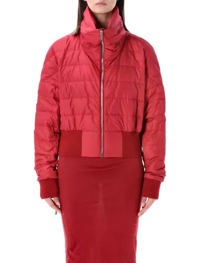 Moncler Genius Woven Croppet Jacket In Red