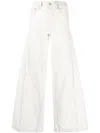 Moncler Genius X Alicia Keys Wide-leg Trousers With Contrast Seams In Neutrals