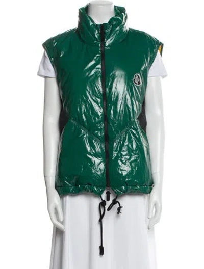 Pre-owned Moncler Genius X Alicia Keys Nylon Down Jacket In Green