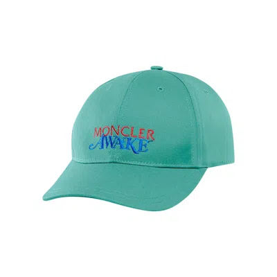 Pre-owned Moncler Genius X Awake Ny Logo Cap 'green' | Men's Size Onesize
