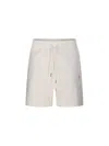 Moncler Genius X Donald Glover Relaxed Fit Cotton Shorts With Logo Detail In White