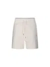 Moncler Genius X Donald Glover Relaxed Fit Cotton Shorts With Logo Detail In White