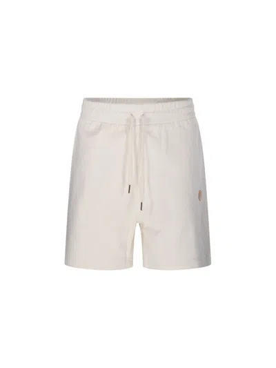 MONCLER GENIUS X DONALD GLOVER RELAXED FIT COTTON SHORTS WITH LOGO DETAIL
