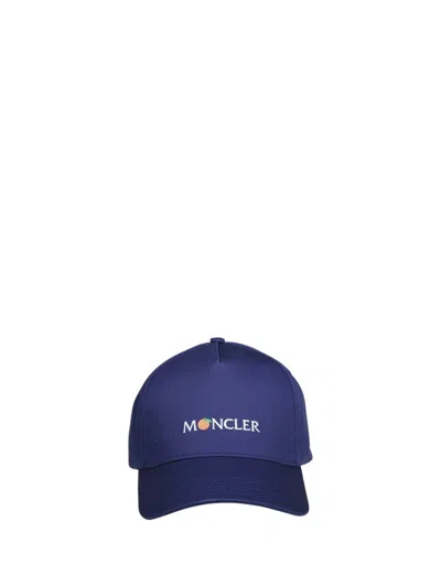 Moncler Genius X Donald Glover Structured Cotton Baseball Cap With Embroidered Logo In Blue