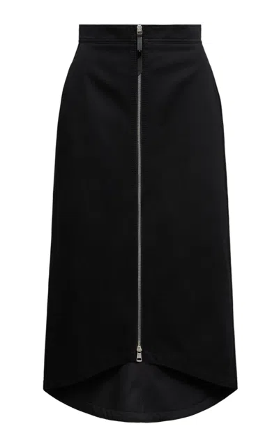 MONCLER GENIUS X EE72 BY EDWARD ENNINFUL COTTON GABARDINE MIDI SKIRT