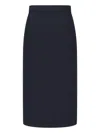 Moncler Genius X Ee72 By Edward Enninful Neoprene Midi Skirt In Blue