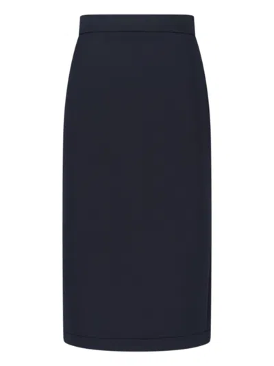 Moncler Genius X Ee72 By Edward Enninful Neoprene Midi Skirt In Black