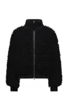 Moncler Genius X Ee72 By Edward Enninful Wool-blend Down Cardigan In Black