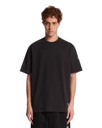 Moncler Genius X Fragment Black Logo T-shirt In Animal Print