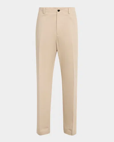Moncler Genius X Frgmt Men's Embroidered Twill Trousers In Medium Beige