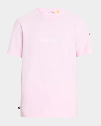 Moncler Genius X Frgmt Men's Script T-shirt In Light Pink