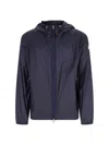 Moncler Genius Blue Hamlin Hooded Windbreaker In Blue