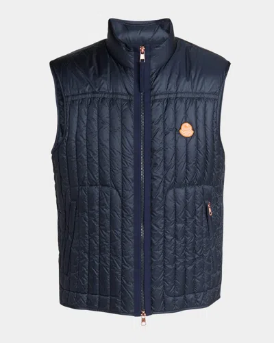 Moncler Genius X Gilga Farm By Donald Glover Men's Tangerine Down Vest In Blue