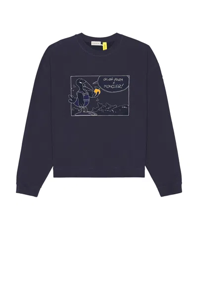 Moncler Genius X Gilga Farm By Donald Glover Sweatshirt In Blue