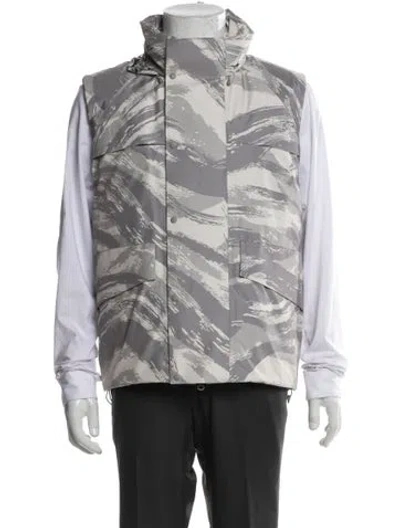 Pre-owned Moncler Genius X Hyke Printed Vest In Gray