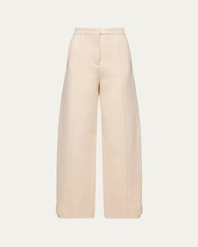Moncler Genius X Jil Sander Double Wool Trousers In Neutral