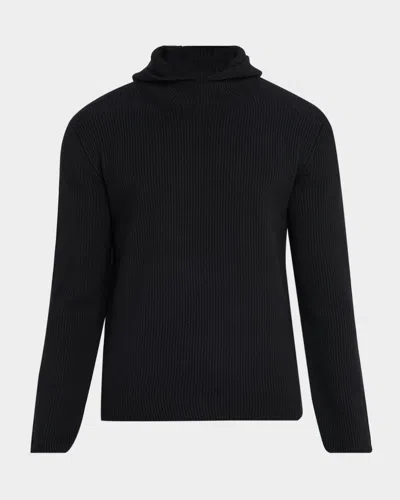 Moncler Genius X Jil Sander Men's Wool Rib Hoodie In Black