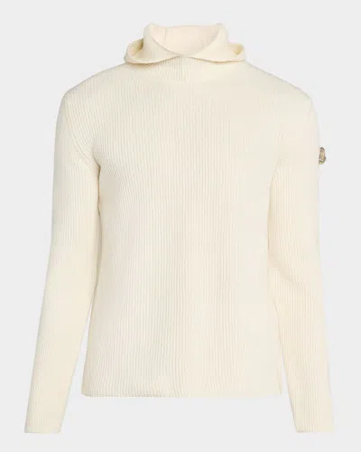 Moncler Genius X Jil Sander Men's Wool Rib Hoodie In Neutral