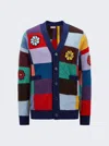 Moncler Genius 1 Moncler Jw Anderson Patchwork Cardigan With Macrame Flowers In Multi