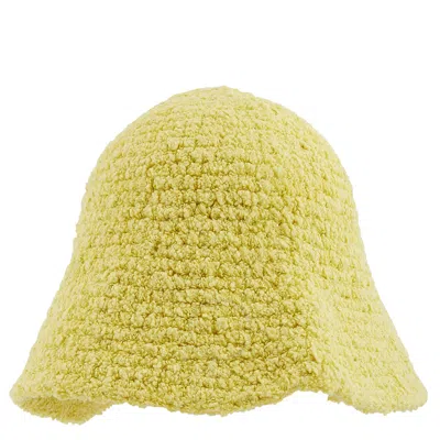 Moncler Genius X J.w. Anderson Knitted Bucket Hat In Yellow