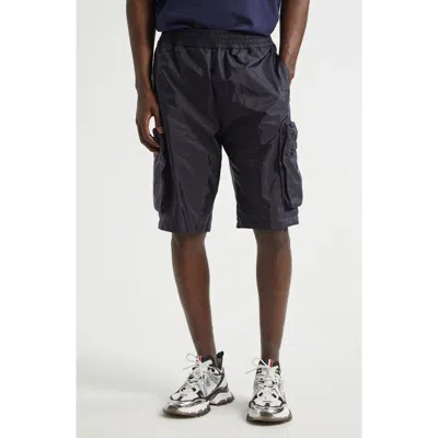 Moncler Genius X Mercedes-benz By Nigo Logo Patch Cargo Shorts In Blue