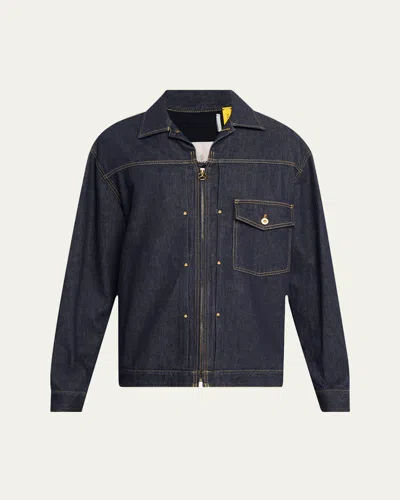 MONCLER GENIUS X MERCEDES-BENZ BY NIGO MEN'S NEPIT DENIM JACKET