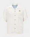 Moncler Genius Moncler X Mercedes-benz By Nigo Print Bowling Shirt In Cream