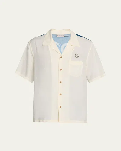 MONCLER GENIUS X MERCEDES-BENZ BY NIGO MEN'S SATIN CAMP SHIRT