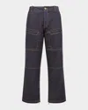 Moncler Genius Mercedes-benz By Nigo Blue Paneled Jeans In Blue Denim