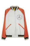 Moncler Genius Moncler X Mercedes-benz 'satet' Reversible Bomber Jacke In Orange/white