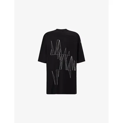 Moncler Genius X Moncler Mens Black Moncler X Rick Owens Jumbo Cotton T-shirt